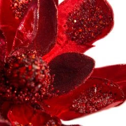 The Christmas Palace Flowers 28" RED MAGNOLIA SET OF 6 9 The Christmas Palace Flowers 28