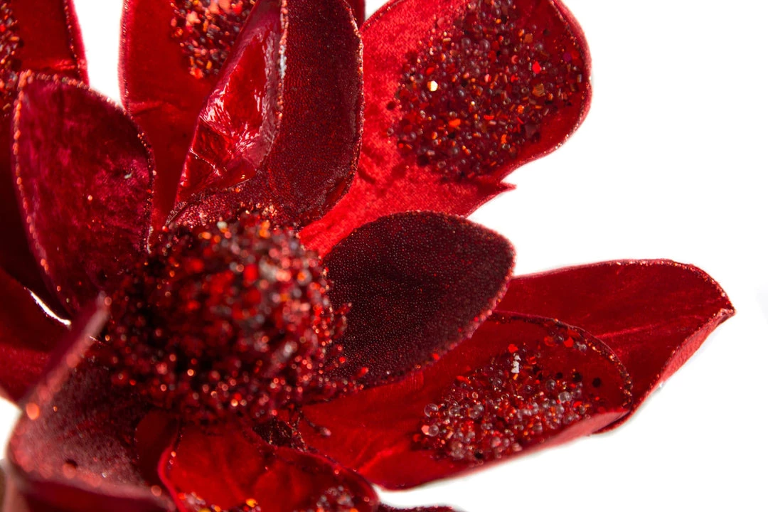 The Christmas Palace Flowers 28" RED MAGNOLIA SET OF 6 5 The Christmas Palace Flowers 28" RED MAGNOLIA SET OF 6