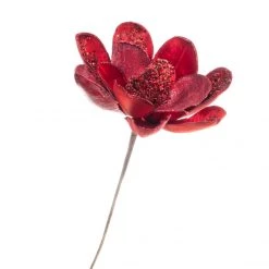 The Christmas Palace Flowers 28" RED MAGNOLIA SET OF 6