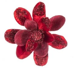 The Christmas Palace Flowers 28" RED MAGNOLIA SET OF 6 7 The Christmas Palace Flowers 28