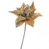 The Christmas Palace 20" GOLD POINSETTIA SET OF 4 Flowers