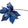 The Christmas Palace 20" NAVY BLUE POINSETTIA STEM SET OF 4