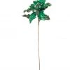 The Christmas Palace 28" EMERALD GREEN POINSETTIA STEM SET OF 4