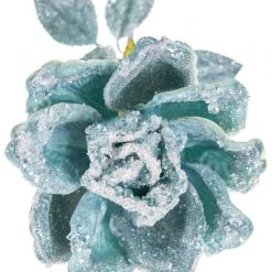 The Christmas Palace 28" ICE BLUE ROSE STEM SET OF 6 All About The Blues 6 The Christmas Palace 28