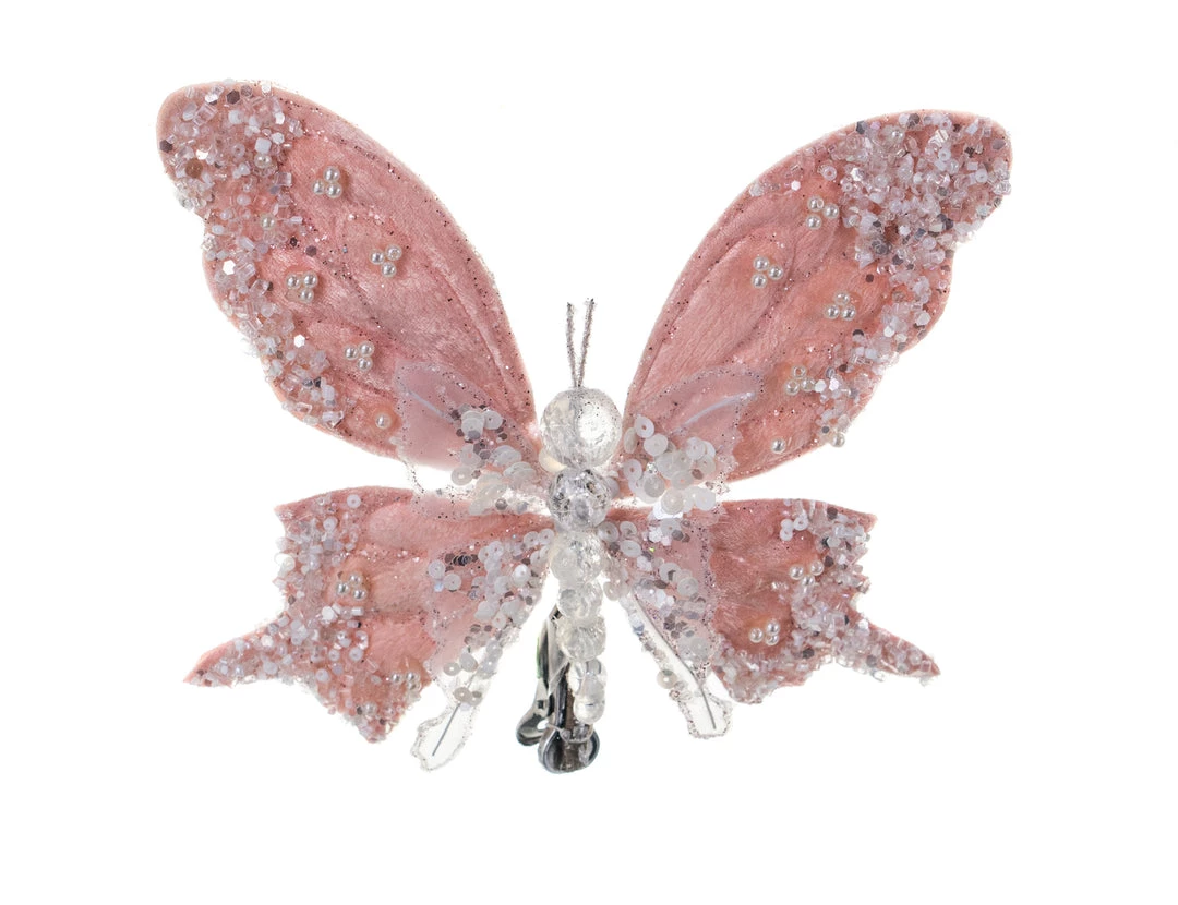 The Christmas Palace Pretty In Pink 9" PINK BUTTERFLY WITH CLIP SET OF 6 1 The Christmas Palace Pretty In Pink 9" PINK BUTTERFLY WITH CLIP SET OF 6