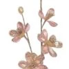 The Christmas Palace Stems & Picks 34" ROSE GOLD MAGNOLIA BLOSSOM SPRAY SET OF 6