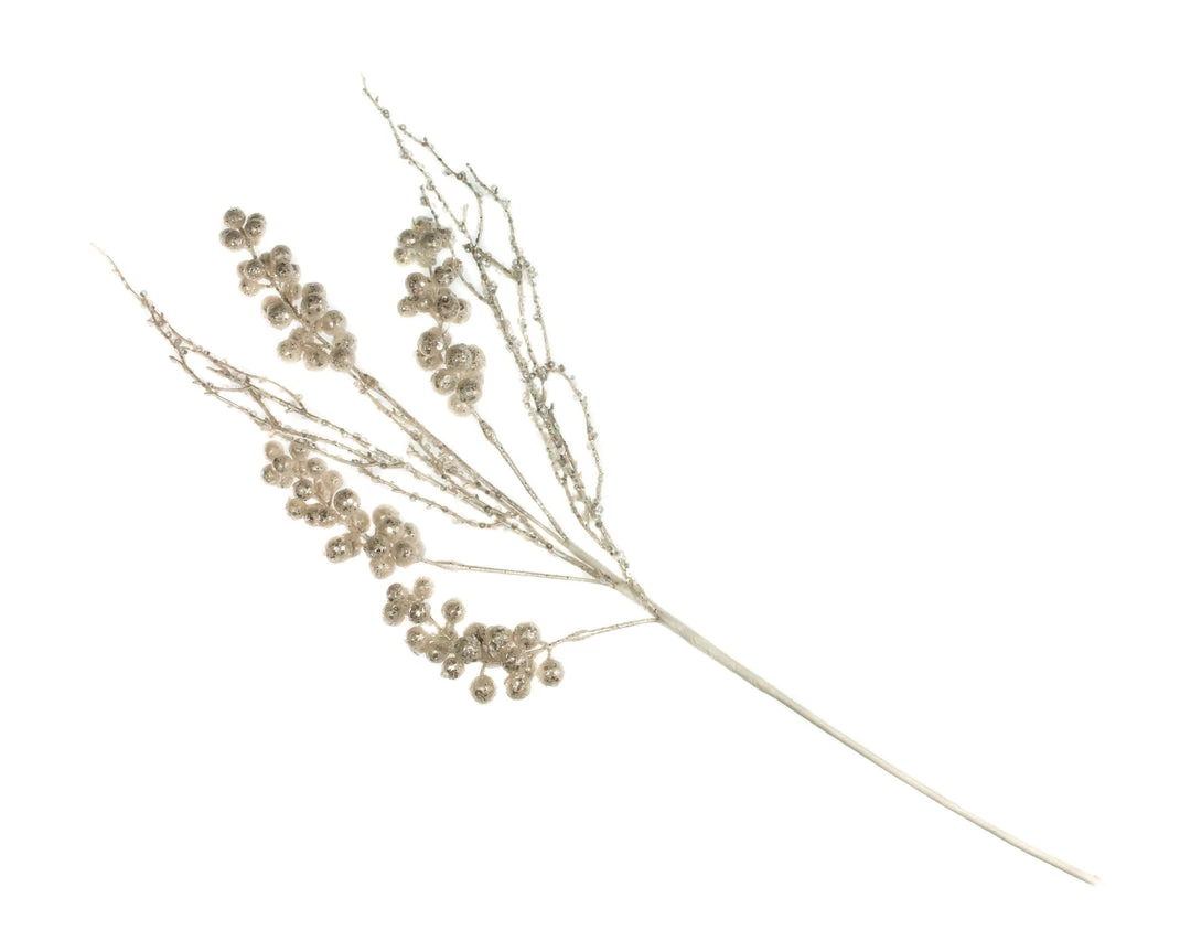 The Christmas Palace Pretty In Pink 27" WHITE CLUSTER BERRY SPRAY SET OF 6 1 The Christmas Palace Pretty In Pink 27" WHITE CLUSTER BERRY SPRAY SET OF 6