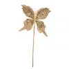 The Christmas Palace Butterflies 6" GOLD GLITTER BUTTERFLY PICK SET OF 6