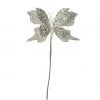 The Christmas Palace 6" SILVER GLITTER BUTTERFLY PICK SET OF 6