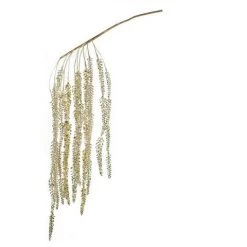The Christmas Palace Golden Empire 32" CHAMPAGNE GLITTER HANGING BRANCH SET OF 6