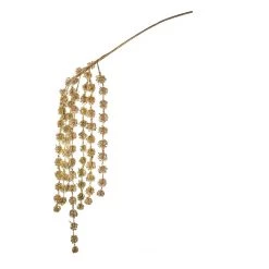 The Christmas Palace 18" GOLD HANGING STRING BRANCH SET OF 6 Stems & Picks