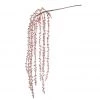 The Christmas Palace 16" PINK GLITTER HANGING BRANCH SET OF 6 Stems & Picks
