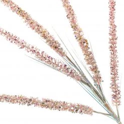 The Christmas Palace Pretty In Pink 35" PINK GLITTER FANCY SPRAY SET OF 6