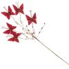 The Christmas Palace 24" MINI RED BUTTERFLY SPRAY SET OF 6