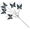 The Christmas Palace 24" MIDNIGHT BLUE MINI BUTTERFLY SPRAY SET OF 6