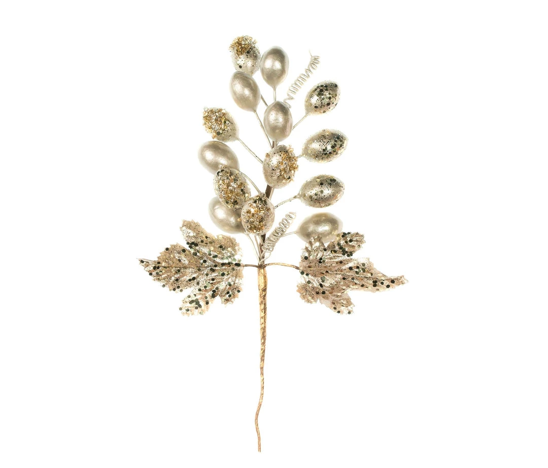 The Christmas Palace 9" CELLINE GRAPE WITH LEAVES SET OF 6 Stems & Picks 1 The Christmas Palace 9" CELLINE GRAPE WITH LEAVES SET OF 6 Stems & Picks