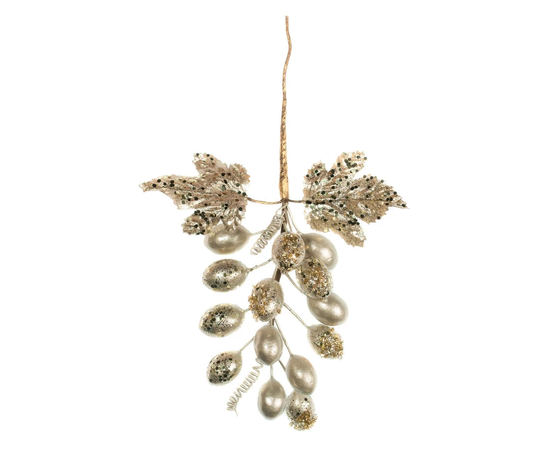 The Christmas Palace 9" CELLINE GRAPE WITH LEAVES SET OF 6 Stems & Picks 2 The Christmas Palace 9" CELLINE GRAPE WITH LEAVES SET OF 6 Stems & Picks