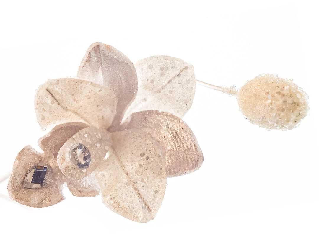 The Christmas Palace 26" WHITE ORCHID SPRAY SET OF 4 Stems & Picks 2 The Christmas Palace 26" WHITE ORCHID SPRAY SET OF 4 Stems & Picks