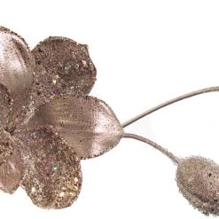 The Christmas Palace Stems & Picks 26" PLATINUM ORCHID SPRAY SET OF 4