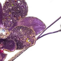 The Christmas Palace Stems & Picks 26" PURPLE ORCHID SPRAY SET OF 4
