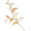 The Christmas Palace 26" CREAM GLITTER LEAF SPRAY SET OF 6