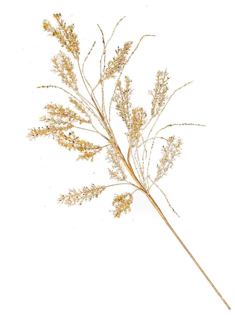 The Christmas Palace 29" CHAMPAGNE GLITTERED TWIG SPRAY SET OF 6 1 The Christmas Palace 29" CHAMPAGNE GLITTERED TWIG SPRAY SET OF 6