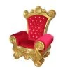 The Christmas Palace 5 FT RED & GOLD SANTA CHAIR OVERSIZED DECOR