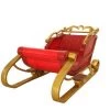 The Christmas Palace OVERSIZED DECOR 6 FT X 4 FT RED & GOLD SANTA SLEIGH 2 SEATER