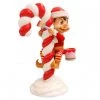 The Christmas Palace 4 FT SANTA ELF PAINTING CANDY CANE OVERSIZED DECOR