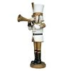 The Christmas Palace 9 FT WHITE & GOLD NUTCRACKER WITH TRUMPET OVERSIZED DECOR