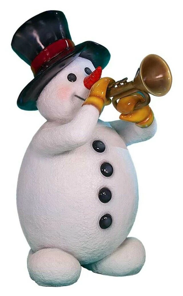 The Christmas Palace 5 FT SNOWMAN PLAYING TRUMPET 1 The Christmas Palace 5 FT SNOWMAN PLAYING TRUMPET