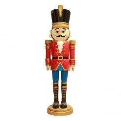 The Christmas Palace OVERSIZED DECOR 9 FT RED & BLUE NUTCRACKER