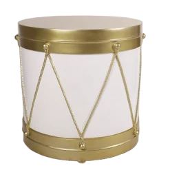 The Christmas Palace 3 FT GOLD & WHITE DRUM