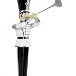 The Christmas Palace 9 FT SILVER, WHITE, & BLACK SOLDIER WITH TRUMPET OVERSIZED DECOR