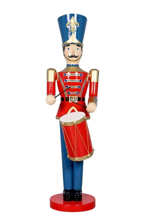 The Christmas Palace 9 FT RED & BLUE SOLDIER WITH DRUM OVERSIZED DECOR 2 The Christmas Palace 9 FT RED & BLUE SOLDIER WITH DRUM OVERSIZED DECOR