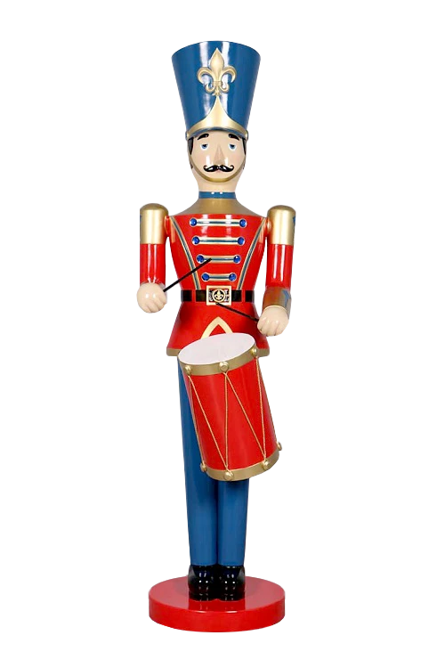The Christmas Palace 9 FT RED & BLUE SOLDIER WITH DRUM OVERSIZED DECOR 1 The Christmas Palace 9 FT RED & BLUE SOLDIER WITH DRUM OVERSIZED DECOR