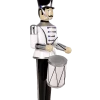 The Christmas Palace 6 FT SILVER, WHITE, & BLACK SOLDIER WITH DRUM