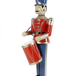 The Christmas Palace OVERSIZED DECOR 6 FT RED & BLUE SOLDIER WITH DRUM