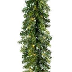 The Christmas Palace Garlands 9 FT GRANDIS GARLAND PRELIT BATTERY OPERATED MICRO LED 8 FUNCTION TWINKLE EFFECT