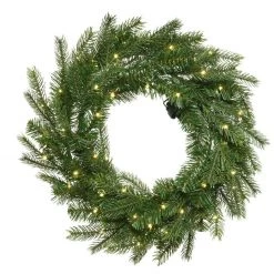 The Christmas Palace 30" GRANDIS WREATH 50 MICRO WARM WHITE LED BATTERY OPERATED Wreaths