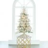 The Christmas Palace CHRISTMAS TREES 4.5 FT SNOW PINE TREE PRE LIT CLEAR LIGHTS