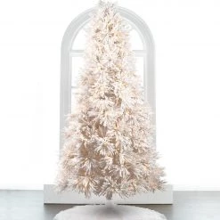 The Christmas Palace CHRISTMAS TREES 12 FT SNOWY FLUFFY BIG PINE PRE LIT WARM WHITE LED