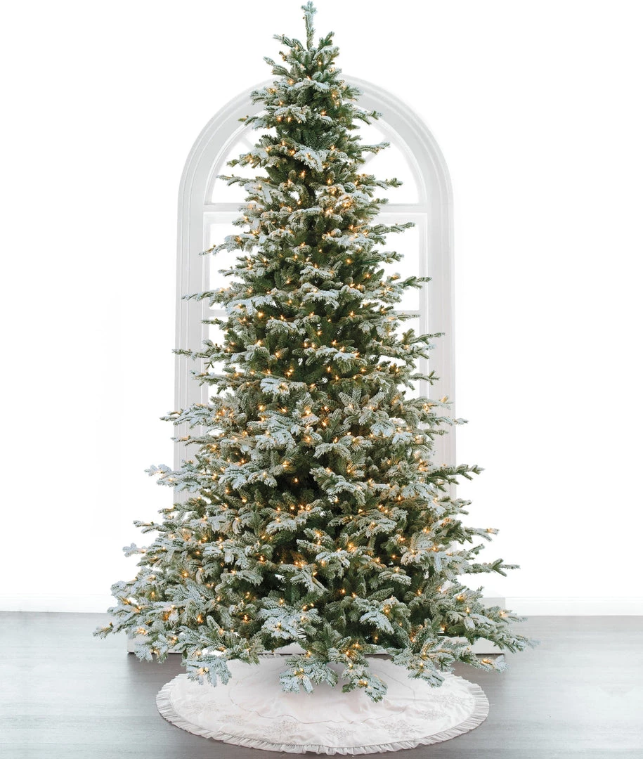 The Christmas Palace 9.5 FT VAIL SNOW PINE SLIM TREE PRE LIT WARM WHITE LED CHRISTMAS TREES 1 The Christmas Palace 9.5 FT VAIL SNOW PINE SLIM TREE PRE LIT WARM WHITE LED CHRISTMAS TREES