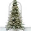The Christmas Palace CHRISTMAS TREES 7.5 FT VAIL SNOW PINE SLIM TREE PRE LIT WARM WHITE LED
