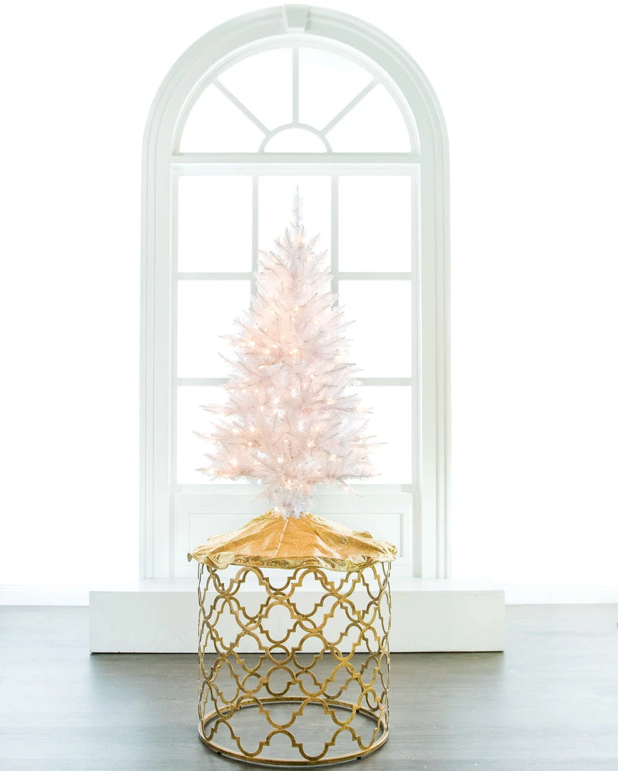 The Christmas Palace 4 FT WHITE TIFFANY TINSEL TREE PRE LIT CLEAR LIGHTS CHRISTMAS TREES 1 The Christmas Palace 4 FT WHITE TIFFANY TINSEL TREE PRE LIT CLEAR LIGHTS CHRISTMAS TREES