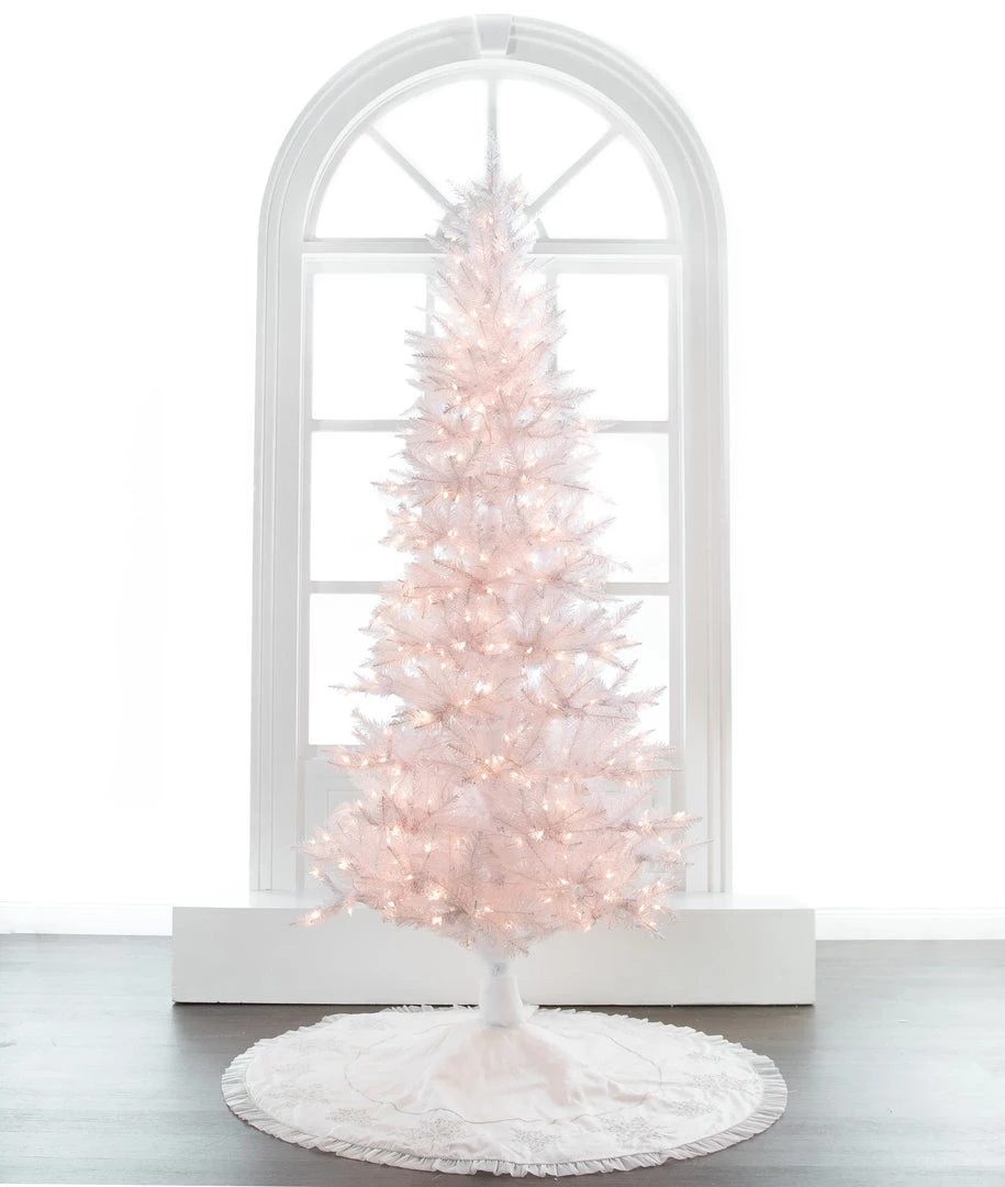 The Christmas Palace 4 FT WHITE TIFFANY TINSEL TREE PRE LIT CLEAR LIGHTS CHRISTMAS TREES 4 The Christmas Palace 4 FT WHITE TIFFANY TINSEL TREE PRE LIT CLEAR LIGHTS CHRISTMAS TREES