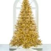 The Christmas Palace CHRISTMAS TREES 9 FT ROSE GOLD TREE PRE LIT CLEAR LED