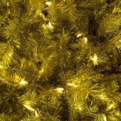 The Christmas Palace CHRISTMAS TREES 6.5 FT LASER GOLD TREE PRE LIT WARM WHITE LED LIGHTS
