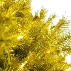 The Christmas Palace CHRISTMAS TREES 7.5 FT LASER GOLD TREE PRE LIT WARM WHITE LED LIGHTS