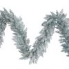 The Christmas Palace 9 FT X 12" LASER SILVER GARLAND PRELIT WARM WHITE LED